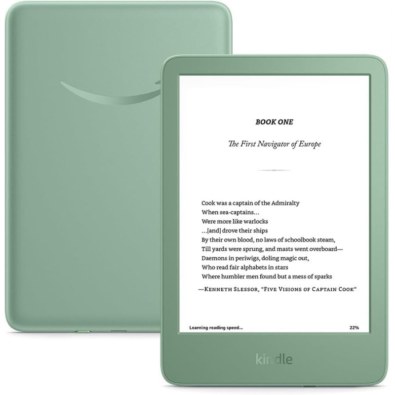 Amazon Kindle 2024 (11-osios kartos) 6″ USB-C 16 GB Matcha žalia – Be Reklamos