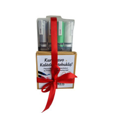 Chalk 4 vnt. Kalėdinis rinkinys + Mediniai žaisliukai 6 vnt.