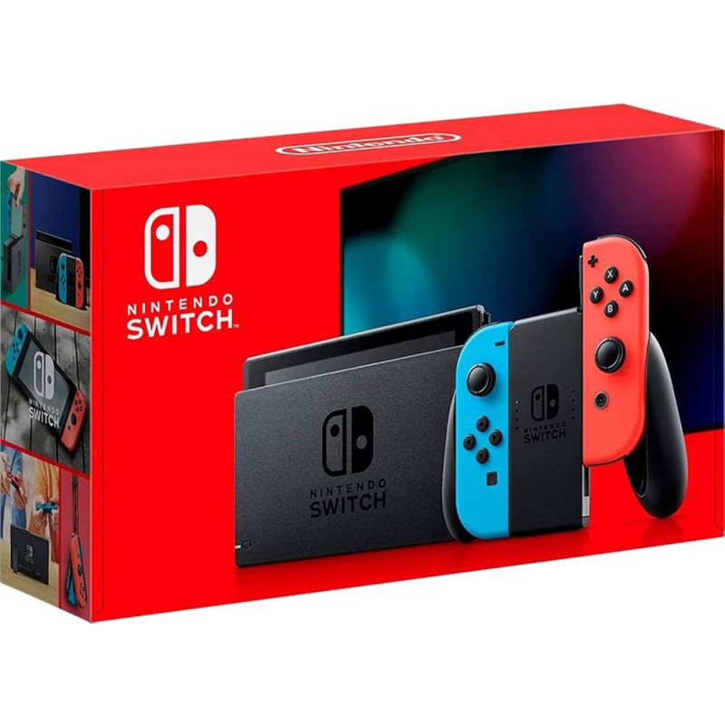 Nintendo Switch V2 (32 GB) – Neon Red & Blue