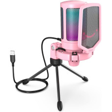 FIFINE Ampligame A6V Žaidimų mikrofonas su RGB (Pink)