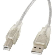 Lanberg CA-USBA-12CC-0018-TR USB cable 1.8 m USB 2.0 USB B Transparent