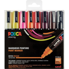 Posca - PC5M - Medium Tip Pen - Warm colors, 8 pc