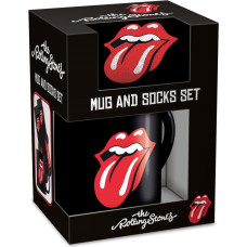 THE ROLLING STONES (TONGUE) MUG & SOCK SET - UK 3-8 / EU 36-41