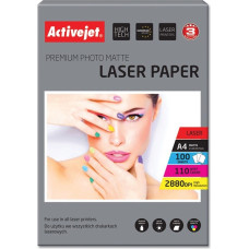 Activejet AP4-110M100L matte photo paper for laser printers; A4; 100 pcs