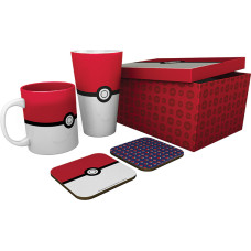Abysse POKEMON Pack Glass + Mug + 2 Coasters - Pokéball - XXL