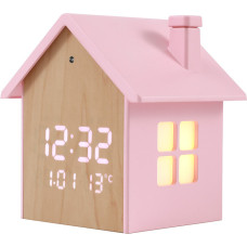 Itotal - Birdhouse Alarm Clock - Pastel Pink - 11.5 x 9.8 x 11 cm