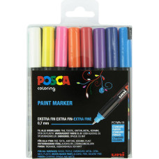 Posca - PC1MR - Extra Fine Tip Pen - Basic Colors, 16 pc