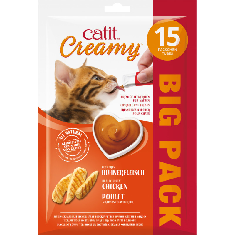 Catit - Catit Creamy Premium Treat for Cats - Chicken - 15x10g