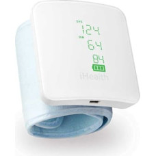 Ihealth | Wrist Blood Pressure Monitor | BP7S | White | Blood pressure readings are stored on the secure, free, HIPAA compliant iHealth Cloud. Monitor blood pressure and pulse trends with intuitive charts and share data with your doctor in PDF or spreadsh