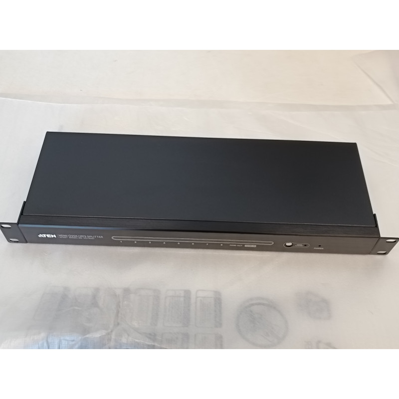 Aten VS1808T 8-Port HDMI Cat 5 Splitter | Aten | Warranty 3 month(s) | USED, REFURBISHED, WITOUT ORIGINAL PACKAGING, ONLY POWER ADAPTER INCLUDED | HDMI | 8-Port HDMI Cat 5 Splitter