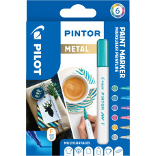 Pilot - Pintor Marker Fine Metal Mix 6 colors (Fine Tip)