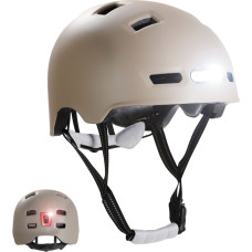 Crazy Safety - Matt Sand Urban Bicycle and Skater Helmet - Sand - L (57-61cm)
