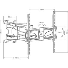 Maclean MC-781 TV mount 177.8 cm (70