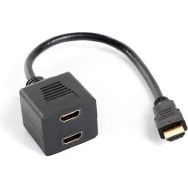 Lanberg HDMI-A Adapter (M) -> HDMI-A (F) x2 20cm splitter