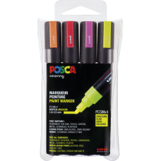 Posca - PC5M - Medium Tip Pen - Neon colors, 4 pc