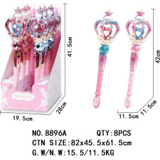 Sea&Sun - Flashing Magic Stick w. Light Music 6pcs Display (8896A)