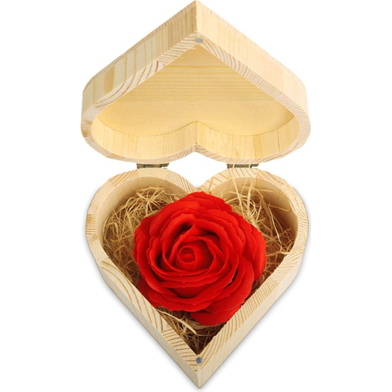 Mikamax Red Soap Rose Heart Box (04469)