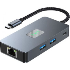 TB USB C Adapter 7in1 HDMI USB SD/TF RJ45 P