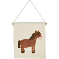 Smallstuff - Wall deco, horse - Natural - 37x33 cm (40023-14)