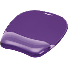 Fellowes Mouse Mat Wrist Support - Crystals Gel Mouse Pad with Non Slip Rubber Base - Ergonomic Mouse Mat for Computer, Laptop, Home Office Use - Compatible with Laser and Optical Mice - Purple