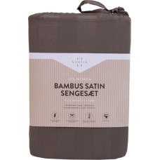 Nordisk - Noel Bamboo Satin Bedding - Light Mocha - 140x200 cm, 60x63 cm