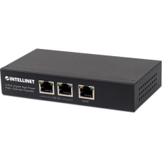 Intellinet 2-Port Gigabit High-Power PoE+ Extender Repeater, IEEE 802.3at/af Power over Ethernet (PoE+/PoE), metal