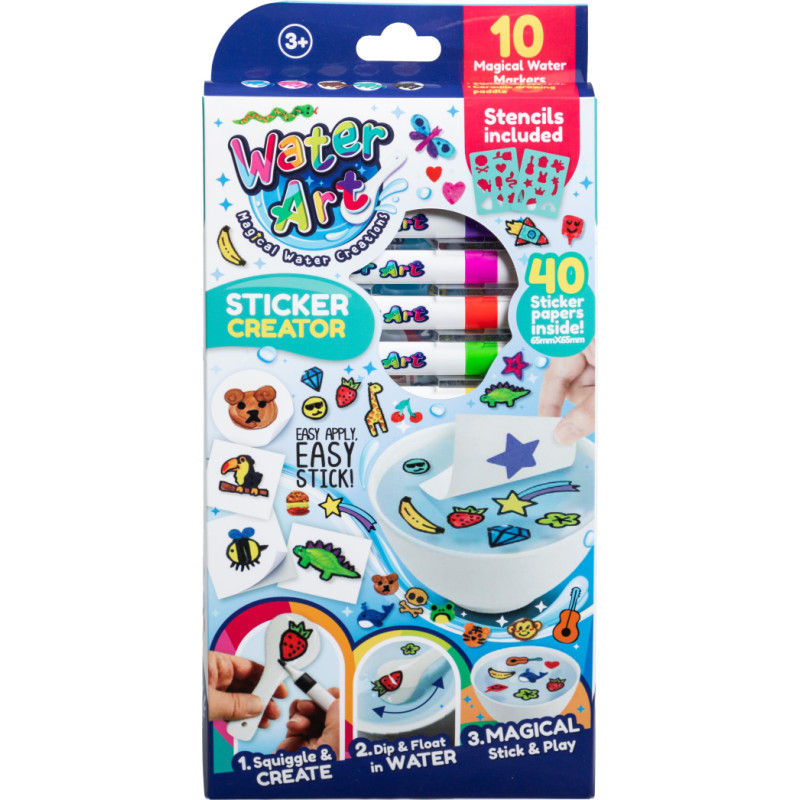 Water Art - Sticker Set with 12 Colours (33130111)