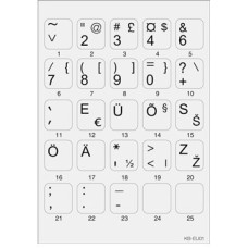 Kolm Lõvi (Minipicto) Minipicto keyboard sticker KB-EU-01GRY, grey/black