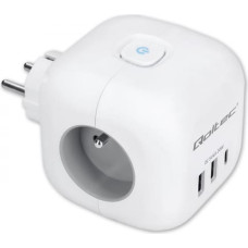 Qoltec Power cube 6in1 extension cord 3xAC USB