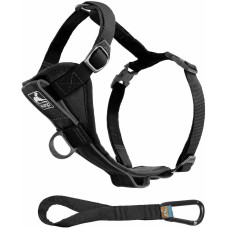 Kurgo - Tru-Fit Smart Harness w/ Seatbelt Tether M Black - (604.1222)