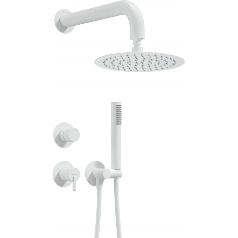 Deante Concealed shower set with overhead shower