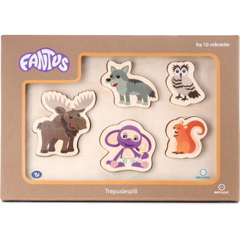 DR Fantus - Wooden puzzle 5 pcs, forest animals (62-112070)