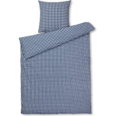 Juna - Bæk&Bølge Bed Linen 140x200 cm -  Dark Blue & White