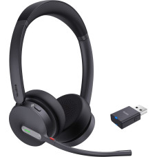 Yealink WH64 Hybrid Dual Teams Headset Wireless Head-band Office/Call center Micro-USB Bluetooth Black