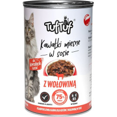 Tuftuf TUF TUF Pieces of meat in sauce with beef - wet cat food - 415g