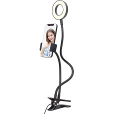 Gembird Selfie ring light with phone holder | Gembird | Selfie ring light with phone holder | LED-RING4-PH-01 | ABS + metal | Black | cm