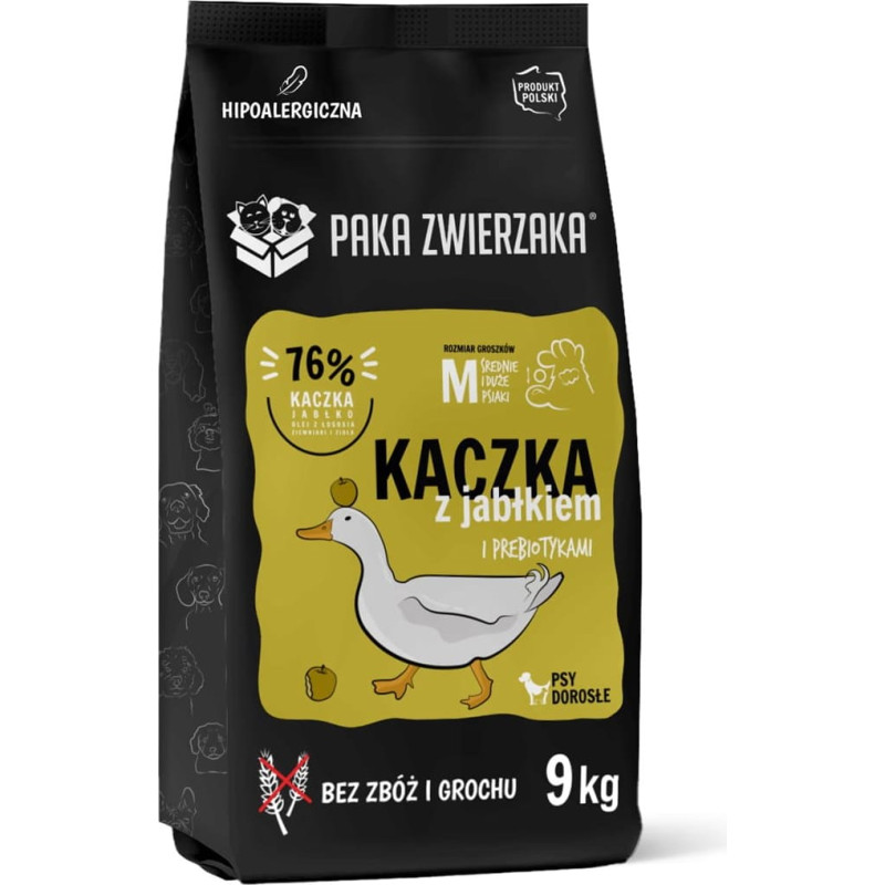 Paka Zwierzaka Duck with apple M - dry dog food - 9kg