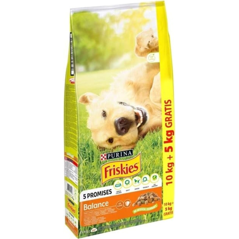 Purina Nestle PURINA Friskies Balance Chicken with vegetables - dry dog food - 10 + 5kg