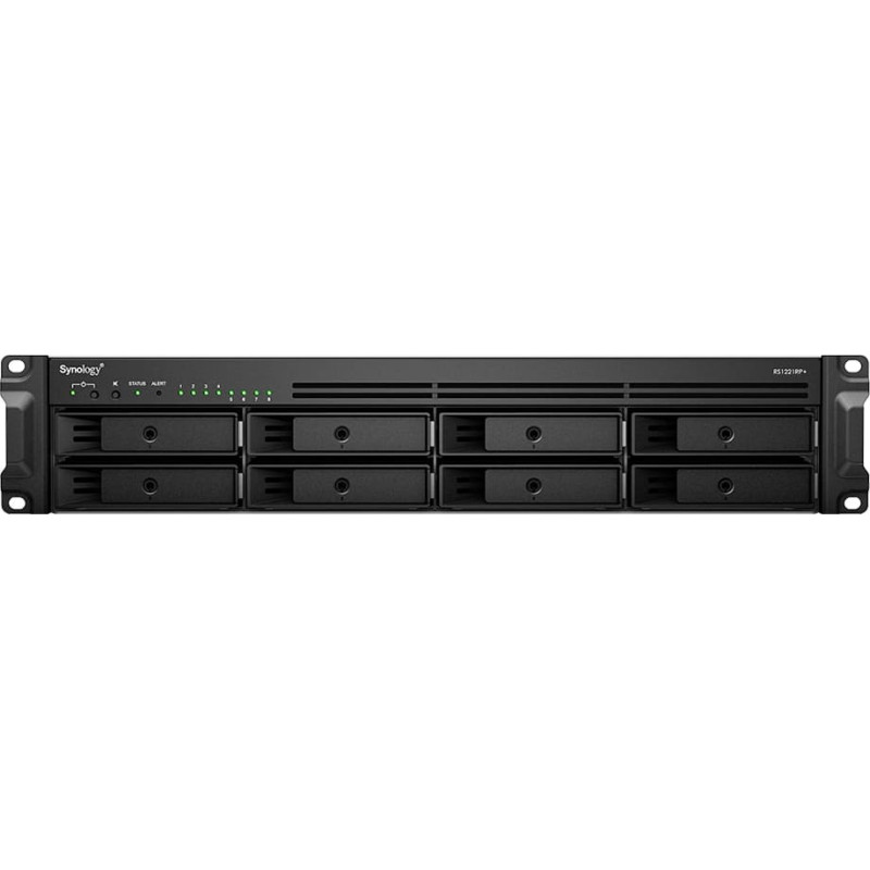 Synology RackStation RS1221RP+ NAS/storage server Rack (2U) Ryzen Embedded V1500B 4 GB DDR4 0 TB DiskStation Manager Black