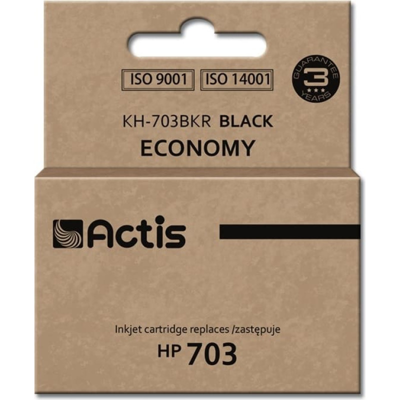 Actis KH-703BKR Ink (replacement HP 703 CD887AE; Standard; 15 ml; black)