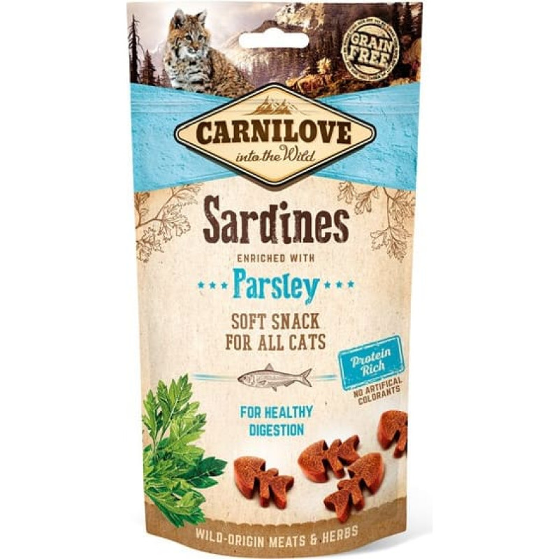 Carnilove Semi-Moist Snack Sardines & Parsley - Cat treat with sardines and parsley - 50 g