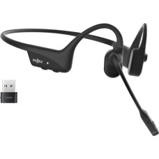 Shokz OpenComm2 UC 2025 Upgrade Wireless Bluetooth Bone Conduction Videoconferencing Headset with USB-C Charging Port and USB-C adapter | 16 Hr Talk Time, 29m Wireless Range, 1 Hr Charge Time | Includes Noise Cancelling Boom Mic and Dongle, Black