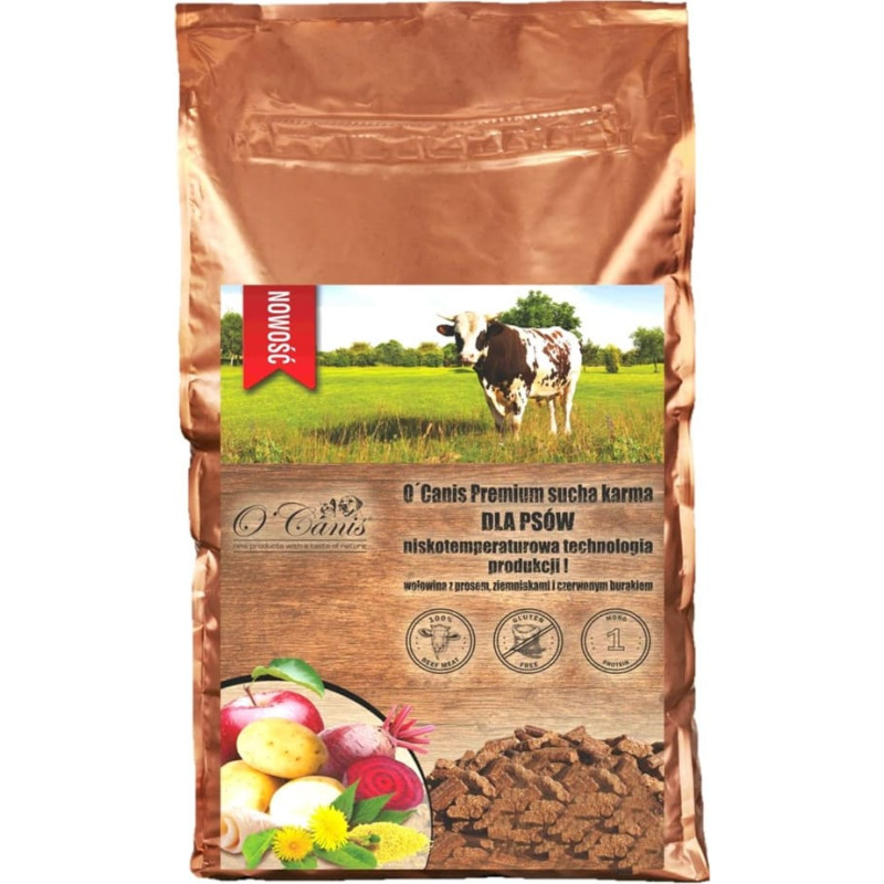 O'canis Beef with millet, potatoes, and red beet - dry dog food - 6kg