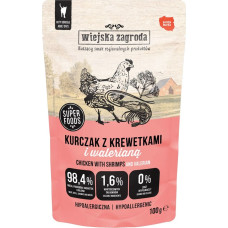 Wiejska Zagroda Chicken with Shrimps and Valerian – Wet Cat Food – 100g