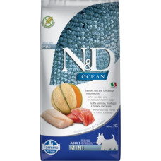 Farmina N&D Ocean Dog Salmon, Cod, Cantaloupe, Melon Adult Mini - dry dog food - 7 kg