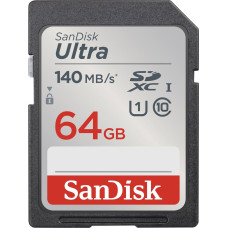 Sandisk Ultra 64GB SDXC Memory Card 140MB/s, EAN: 619659200176