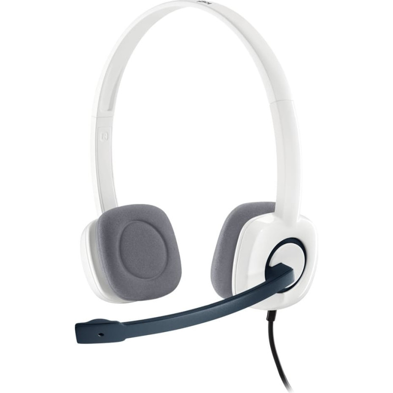 Logitech H150 Corded Stereo Headset - CLOUD WHITE - Dual Plug