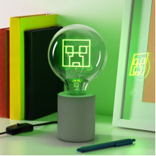 Paladone Minecraft Creeper LED Neon Bulb lamp (high: 24,3 cm) / Minecraft Creeper lampka - żarówka neonowa (wysokość: 24,3 cm)