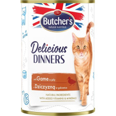 Butcher's Delicious Dinners Pieces with venison in jelly - wet cat food - 400g