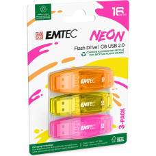 Emtec USB2.0 C410 16GB Neon 3 pcs